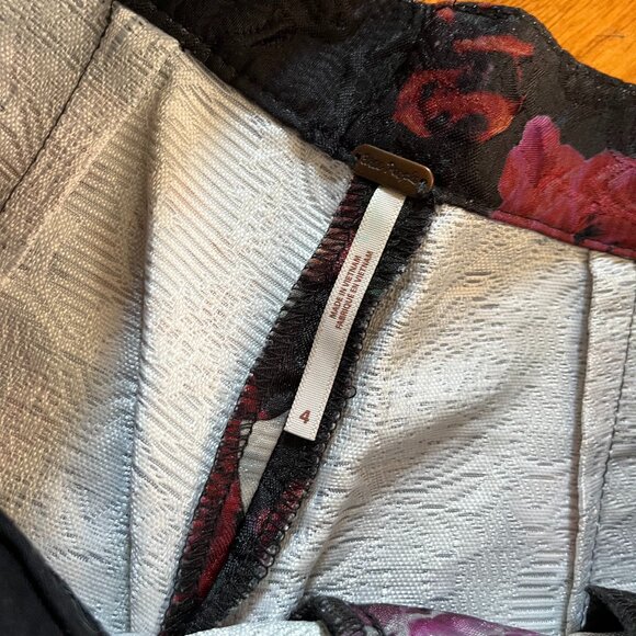 SOLD - Free People Iris high-rise black jacquard floral balloon pant - Picture 6 of 13